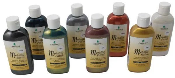 Chestnut Akrylmaling Metalliske Farver 100 ml - Sort